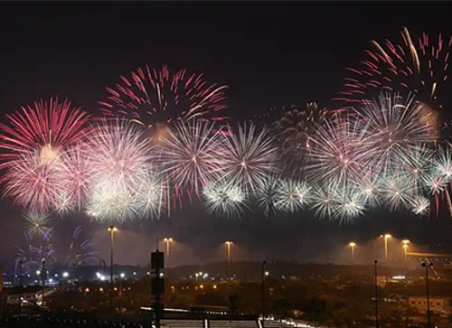 岗巴县焰火晚会